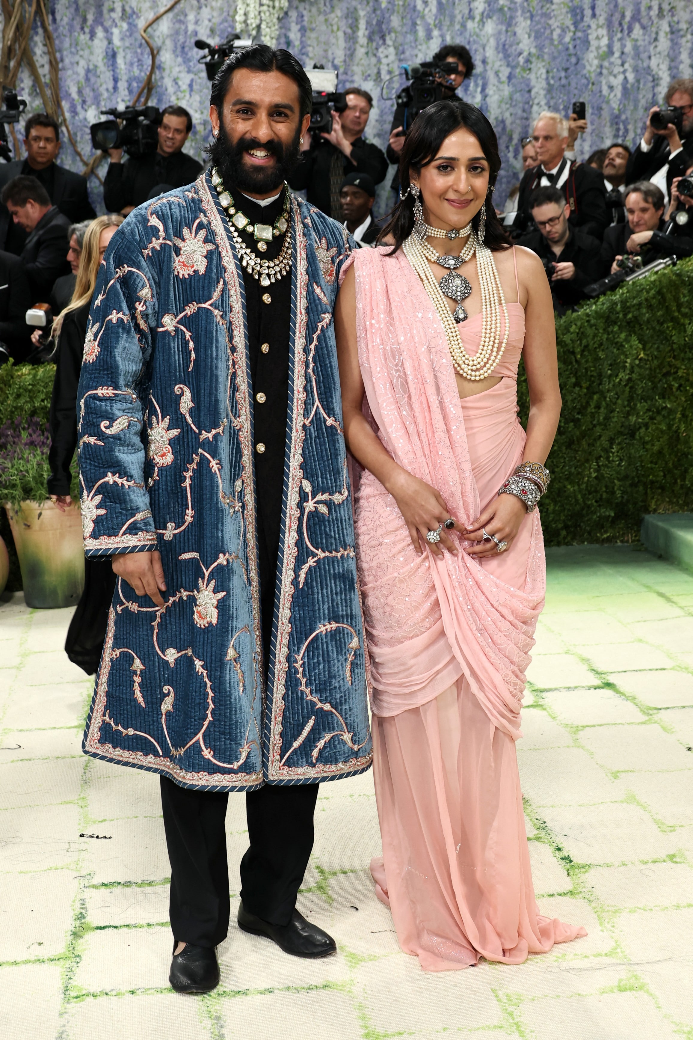 Princess Gauravi Kumari and Maharaja Padmanabh Singh at the 2026 Met Gala. Photo: AFP