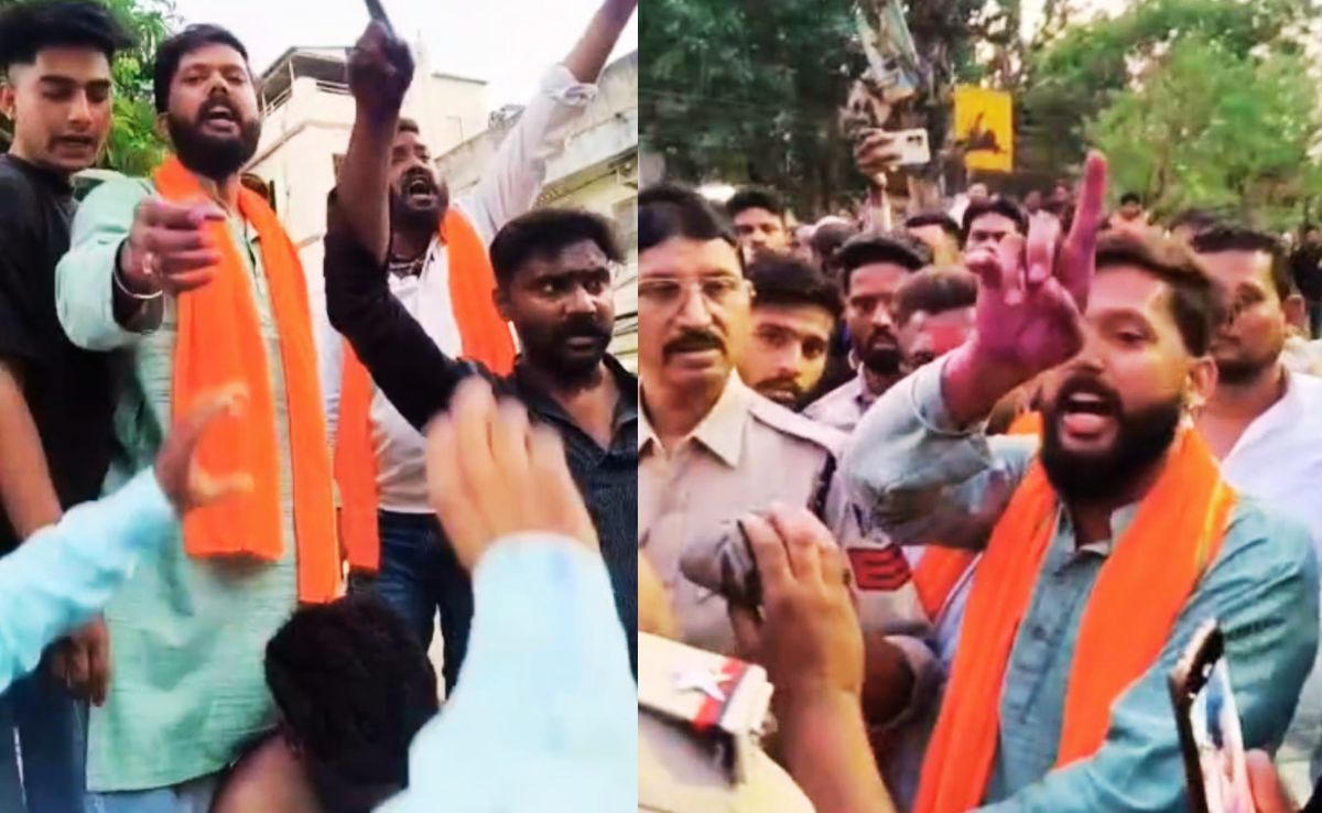 भोपाल के एक होटल में घुसकर मुस्लिम युवक के साथ बर्बरता; स्याही और गोबर पोतकर निकाला जुलूस