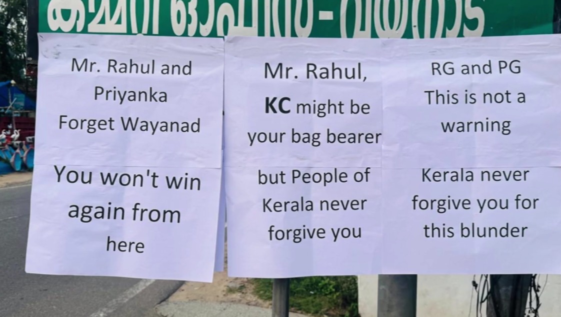 Case Filed Over "Wayanad Will Become Next Amethi" Posters Near Congress Office