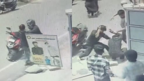 Man Tries To Slit Wife's Throat On Bengaluru Road, Eyewitnesses Beat Him Up