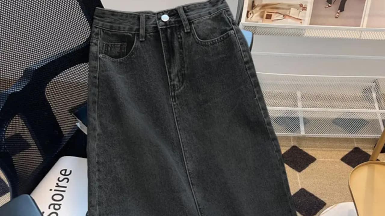 Click to buy DIDO Women A-line Black Skirt 