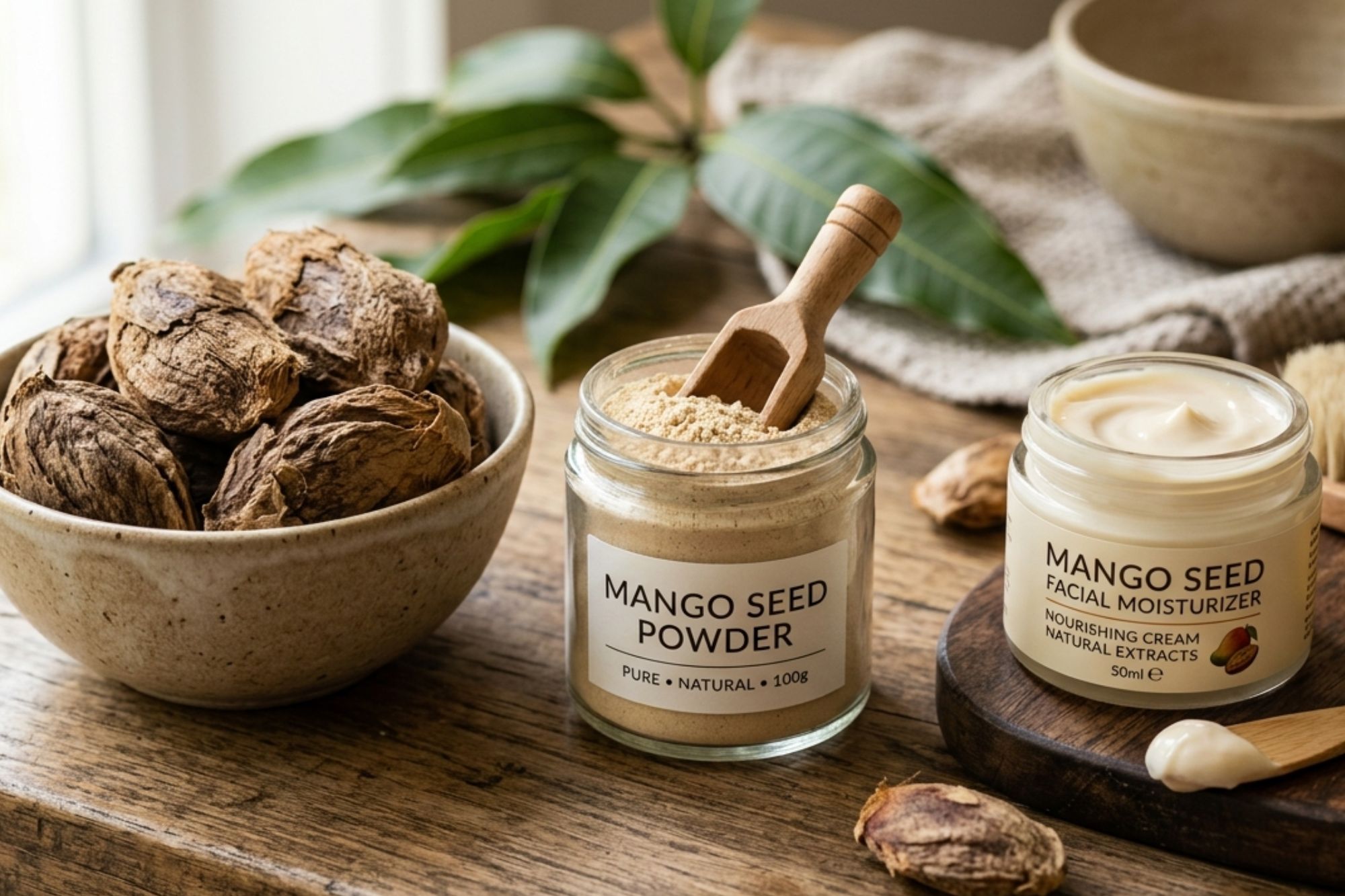 Mango seeds have benefits for the skin when used in form of a powder