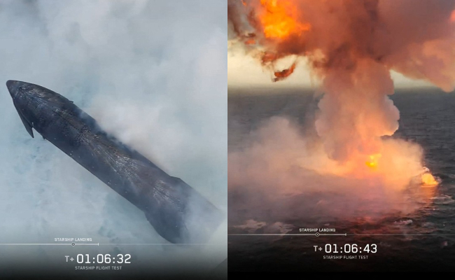 Watch: Elon Musk's SpaceX Starship Explodes During Splashdown In Indian Ocean