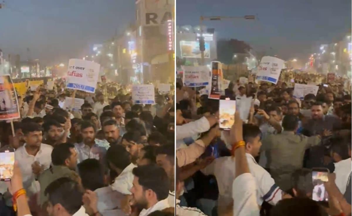 NEET पेपर लीक मामले में NSUI ने किया जयपुर में विशाल पैदल मार्च, भारी संख्या में छात्रों ने किया प्रदर्शन — WellsTrack