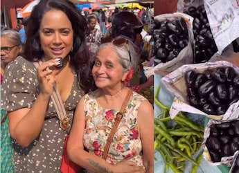 Moto Mircha To Giant Garlic, Sameera Reddy Reveals The Best Local Finds At Goa's Mapusa Market