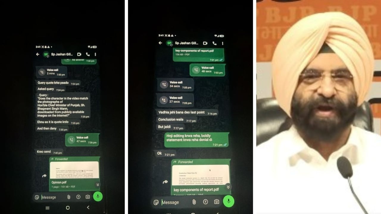 Screenshots of chats released by BJP leader Manjinder Singh Sirsa Screenshots of chats released by BJP leader Manjinder Singh Sirsa