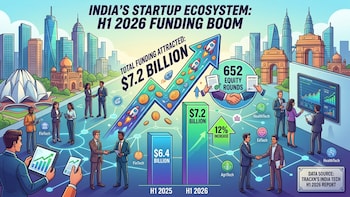 Fewer Deals, More Dollars: India Startups Raise $7.2 Billion In H1, Says Tracxn