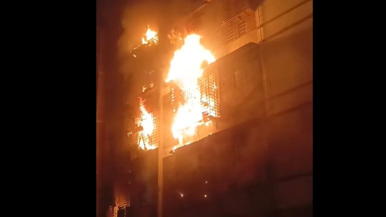 Navi Mumbai: Fire At Residential Building In Ghansoli, Four Injured | Watch Video