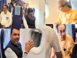 उद्धव ठाकरे आणि देवेंद्र फडणवीस एकाच विमानात ; मुख्यमंत्री पुढे आले अन् हस्तांदोलन करताना नक्की काय बोलले?