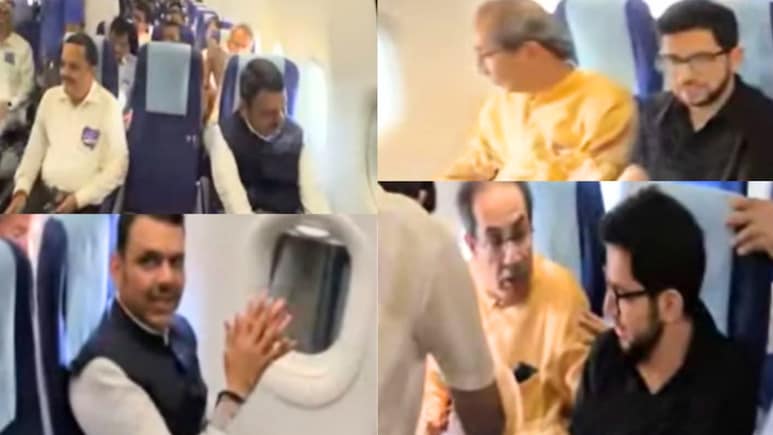 उद्धव ठाकरे आणि देवेंद्र फडणवीस एकाच विमानात ; मुख्यमंत्री पुढे आले अन् हस्तांदोलन करताना नक्की काय बोलले?