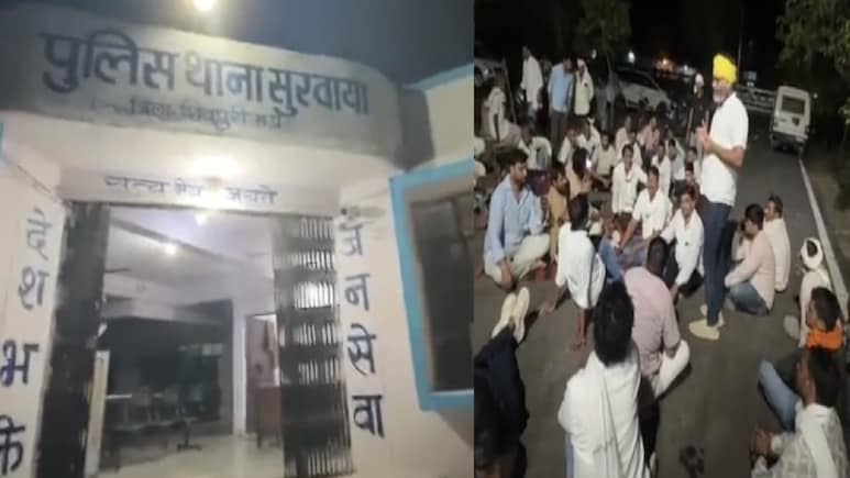टाइगर के लिए भैंस का बच्चा चोरी; माधव नेशनल पार्क व वन विभाग पर आरोप, ग्रामीणों ने हाईवे जाम कर किया प्रदर्शन