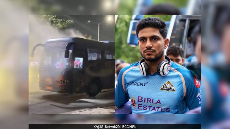 IPL फाइनल के बाद गुजरात टाइटंस टीम की बस हुई धुआं-धुआं, खिलाड़ियों को सुरक्षित बचाया गया