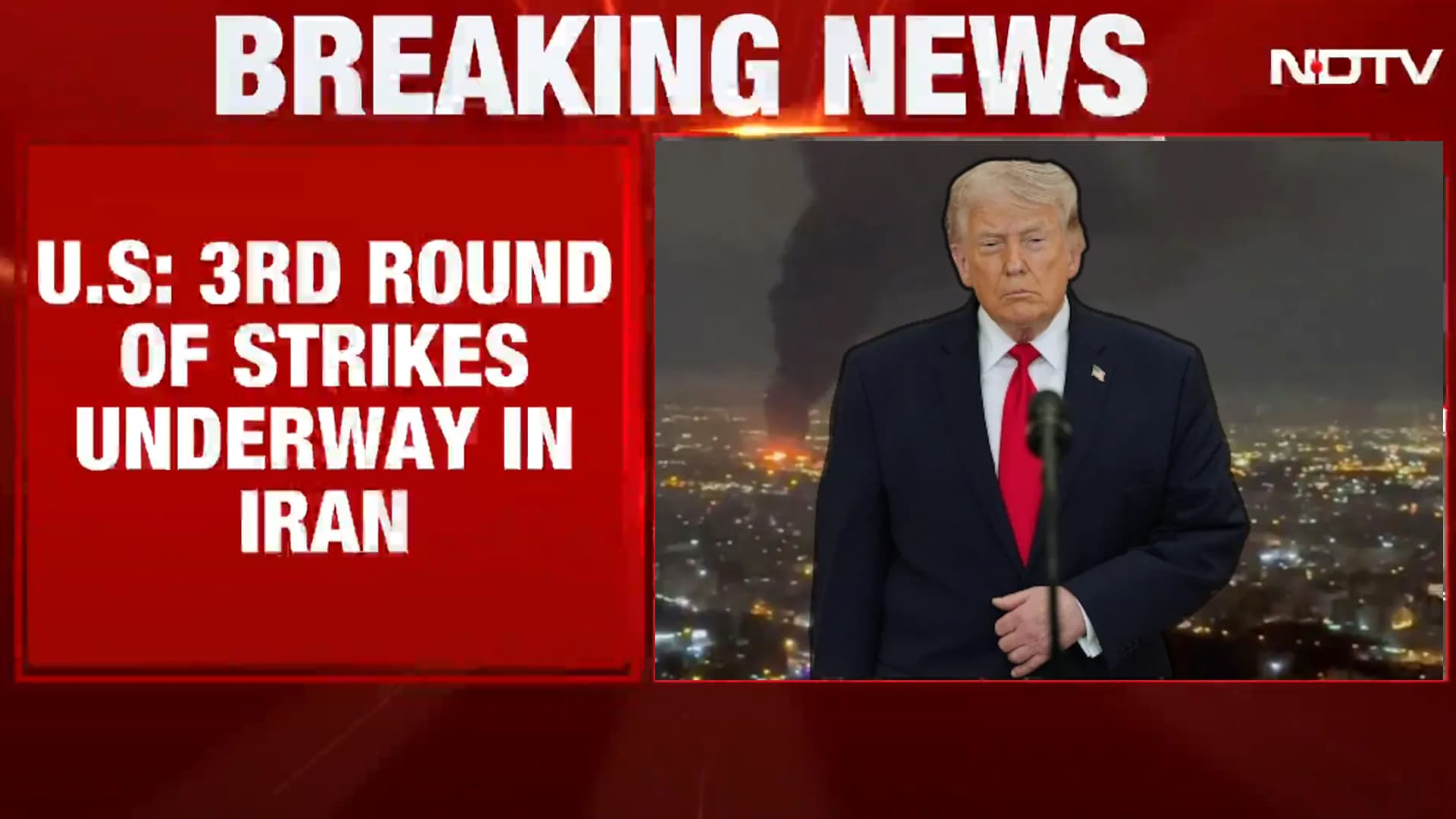 US: 3rd Round Of Strikes Underway In Iran