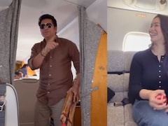Viral Video: Sachin Tendulkar Cannot Stop Playing Cricket Even On A Flight