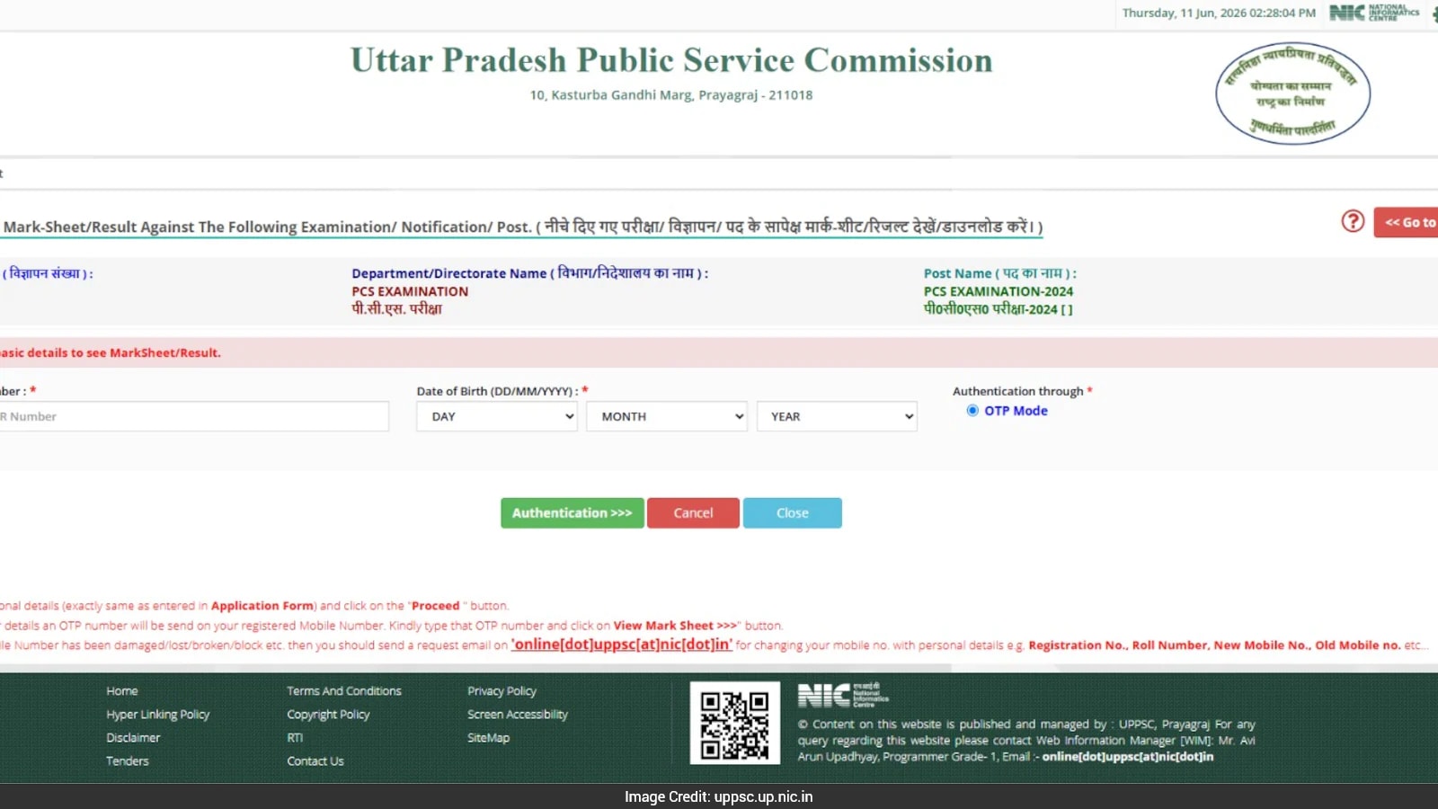 UPPSC Opens PCS 2024 Scorecard Download Window Until June 15, 2026