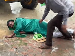 लालू यादव का जन्मदिन मनाने में JCB से केक लेकर गिरे नेता केदार यादव, वीडियो वायरल