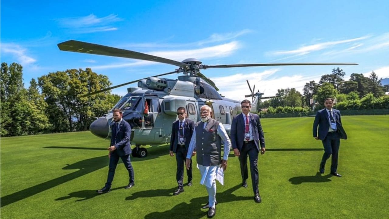 PM Modi in Evian France PM Modi in Evian France