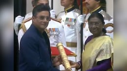 R Madhavan Receives Padma Shri, Wife Sarita And Son Vedaant Cheer
