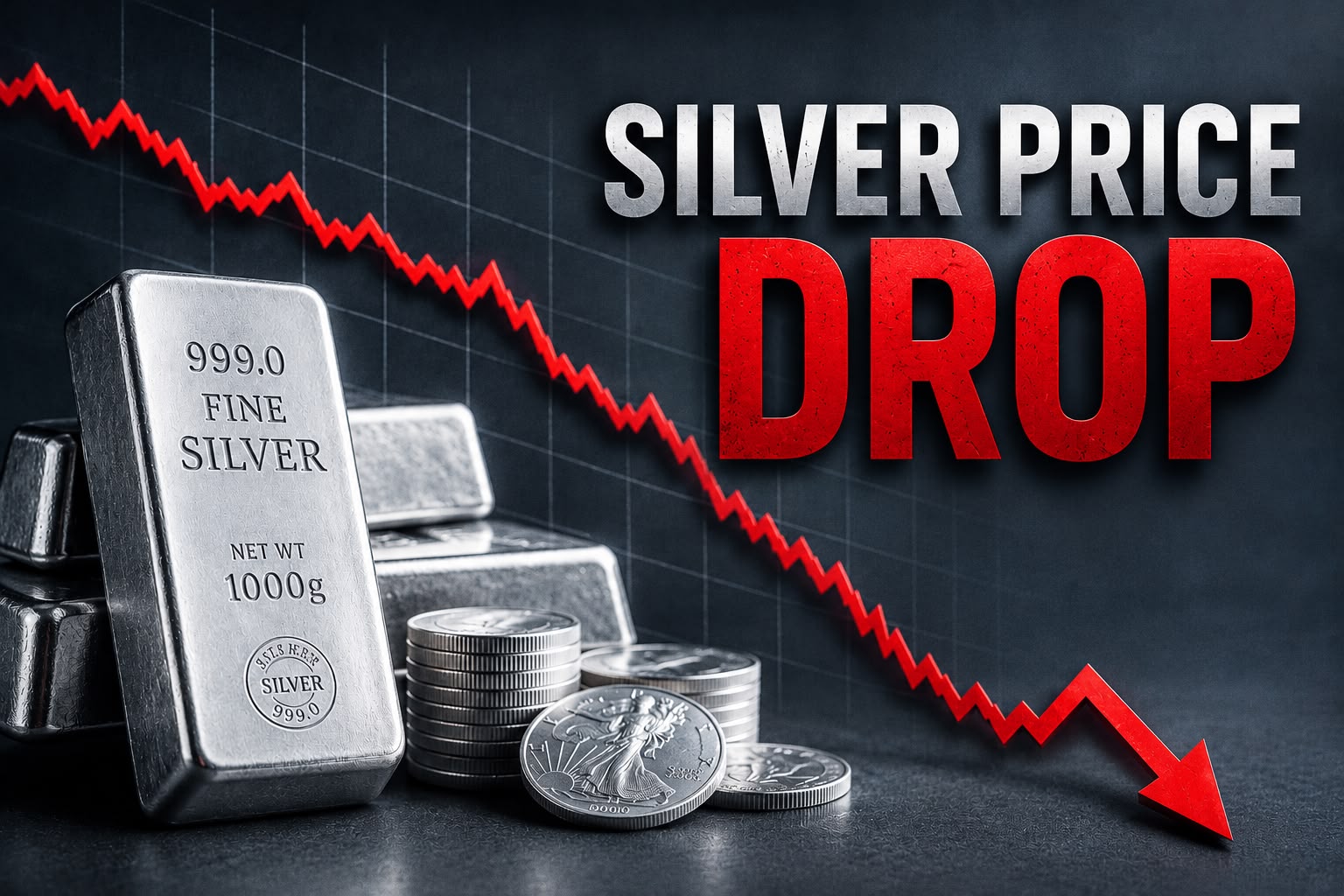 MCX silver July futures fall about Rs 7,000 to around Rs 2.3 lakh per 10 grams