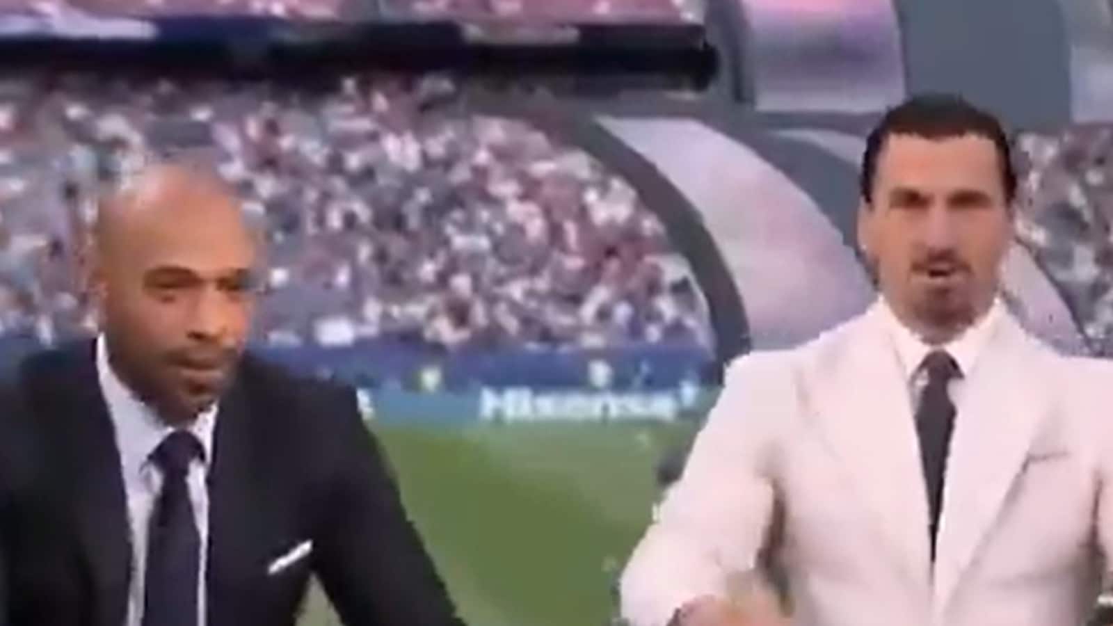Watch: Zlatan Ibrahimovic, Thierry Henry Replicate Norways "Viking Row" Celebration On-Air