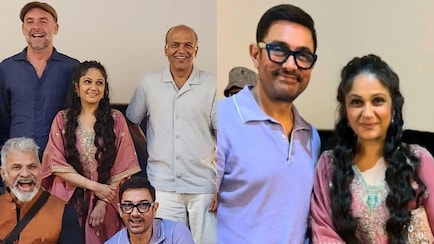 Lagaan Actor Gracy Singh All Smiles With Aamir At 25th Anniversary Bash