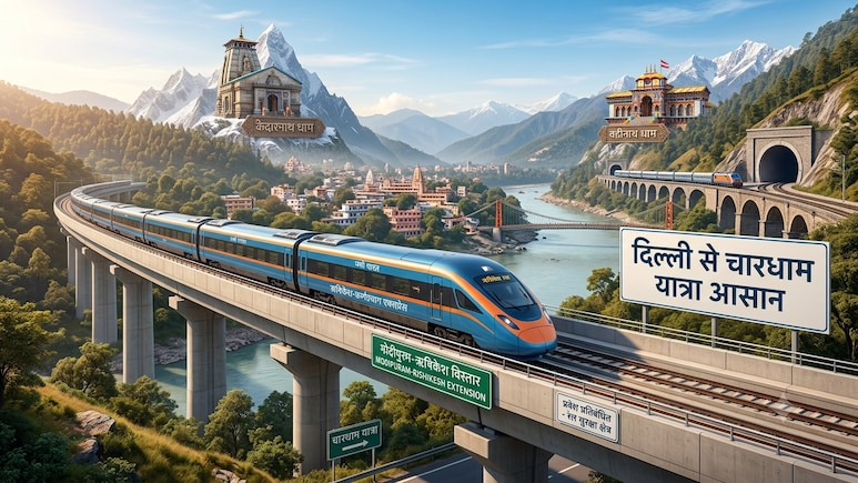 दिल्ली से केदारनाथ-बद्रीनाथ यात्रा होगी आसान, 7 घंटे बचेंगे, मेरठ-ऋषिकेश रैपिड रेल और कर्णप्रयाग रेल लाइन से बदलेगी तस्वीर