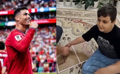 Father Helps Visually Impaired Son 'Experience' Ronaldo's WC Goal - Video
