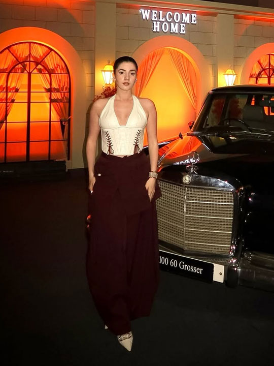 Aastha Shah Brings Vintage Glam in Corset and Flowing Skirt