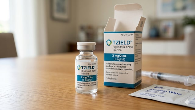 Teplizumab is given through an intravenous drip once a day for 14 consecutive days