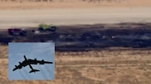VIDEO: अमेरिका का B-52 बॉम्बर उड़ान भरते ही क्रैश, राख और धुएं के सिवा कुछ न बचा- 8 की मौत