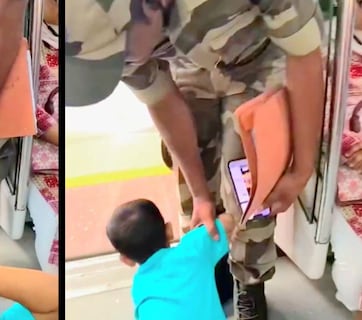 दिल्ली मेट्रो में 1 छोटे बच्चे ने जवान को सैल्यूट किया और पैर छुए, CISF ने शेयर किया दिल को छू लेने वाला वीडियो