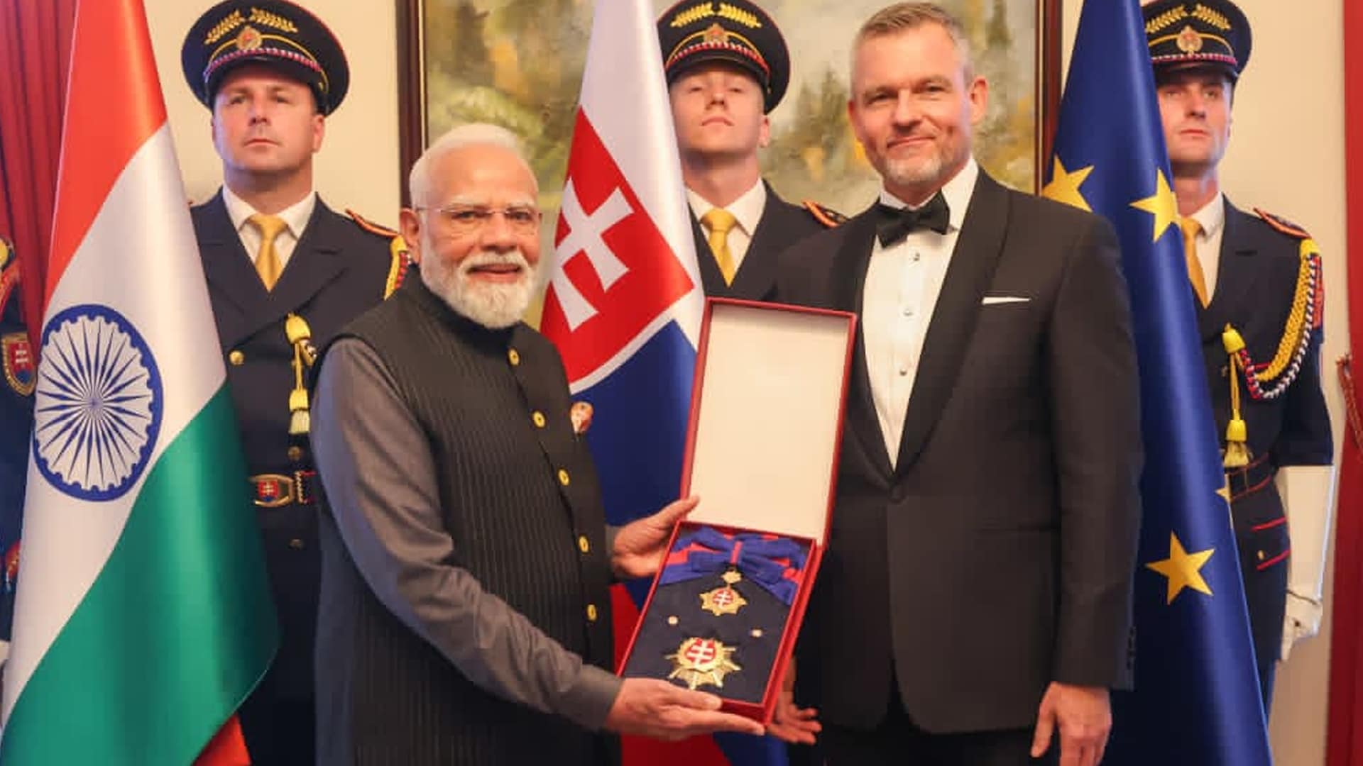 PM Modi Conferred Slovakia's Highest Honour