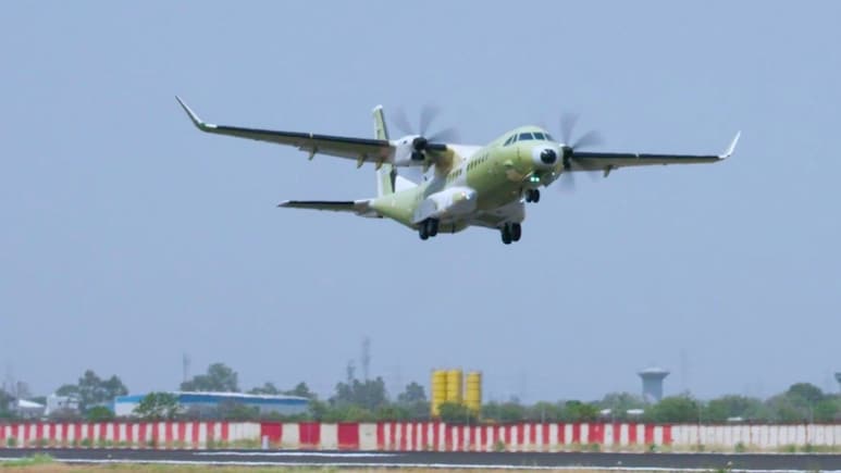 First 'Made In India' C-295 Aircraft Takes To The Skies, Completes Maiden Test Flight