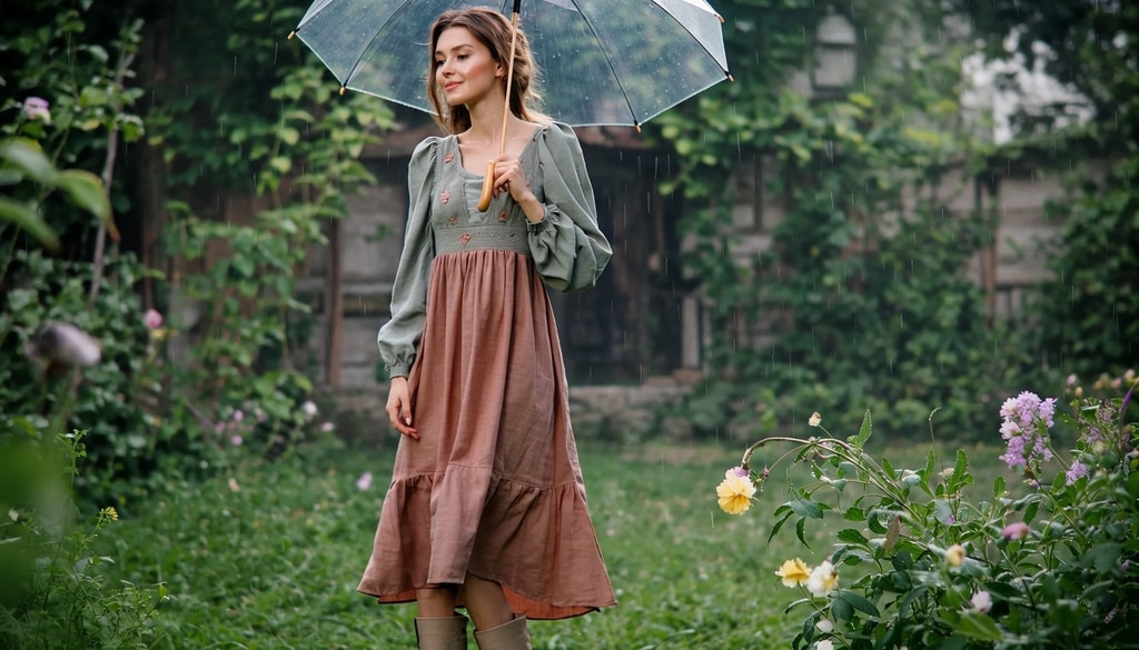 These curated cottagecore dresses offer a perfect romantic flair for comfortable monsoon fashion.
