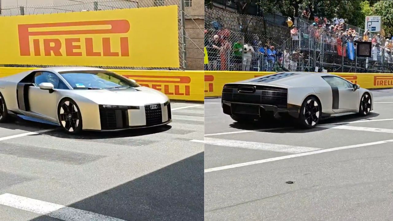 Nico Hulkenberg Gabriel Bortoleto Drive Audi Nuvolari Around Monaco F1 Nico Hulkenberg Gabriel Bortoleto Drive Audi Nuvolari Around Monaco F1