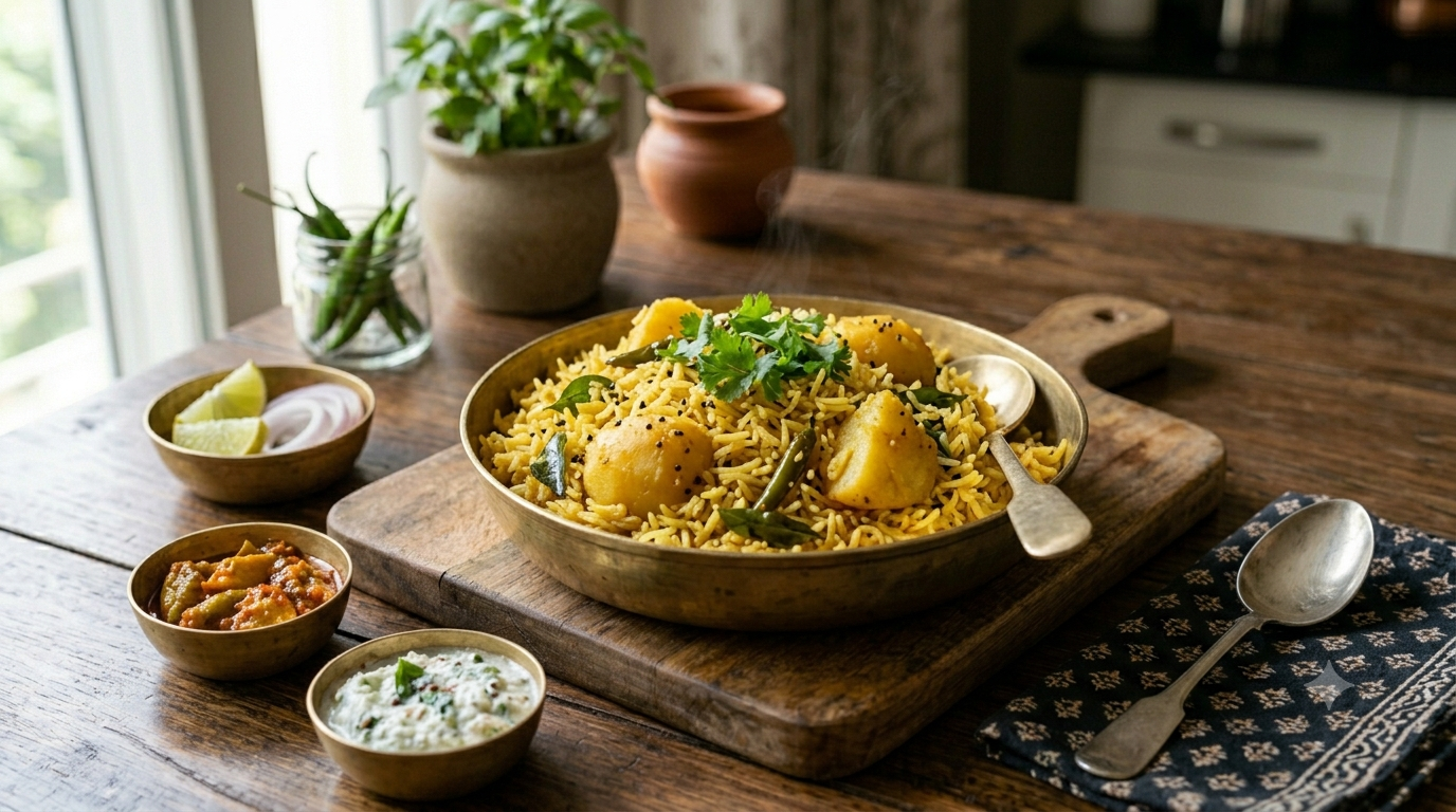 Make Homestyle Maharashtrian Batata Bhaat Without Any Fuss