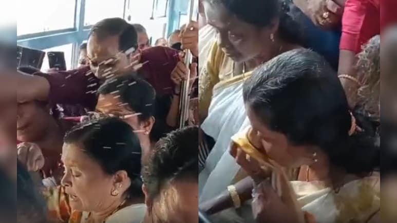 <i>Kheer</i> Spills On Kerala Minister During State Bus Free Travel Scheme Launch