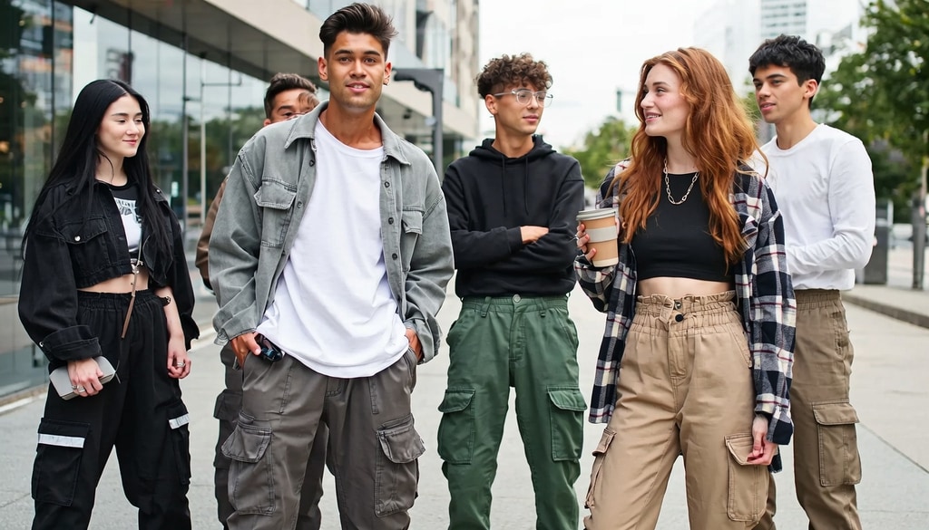 Versatile cargo pants return to campus fashion, blending practical storage with modern streetwear trends for students. Versatile cargo pants return to campus fashion, blending practical storage with modern streetwear trends for students.