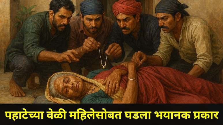 Dhule News: वृद्ध महिला घराच्या अंगणात झोपली होती, पहाटे चार जणांनी जे कृत्य केलं..अख्ख गाव हादरलं