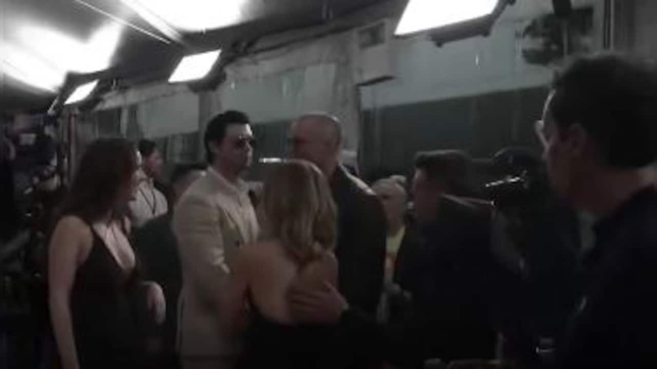 David Corenswet confronts photographer after he touches Milly Alcock’s back on red carpet