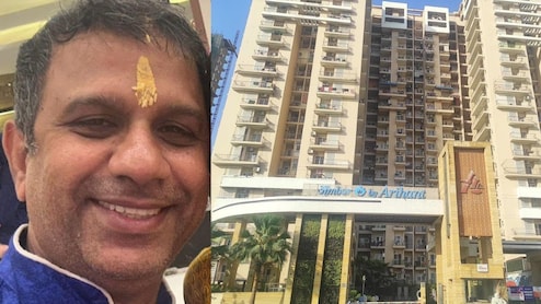 ग्रेटर नोएडा की अरिहंत अंबर सोसाइटी में हादसा, बिल्डिंग का प्लास्टर गिरने से बाइक सवार की मौत