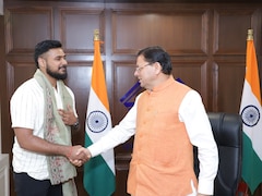 Indian Basketball Player Ulhas K.S Honoured By Uttarakhand Chief Minister Pushkar Singh Dhami For International Achievements