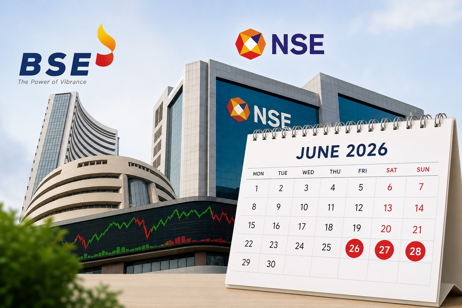 NSE and BSE to close for three days next week for market holidays