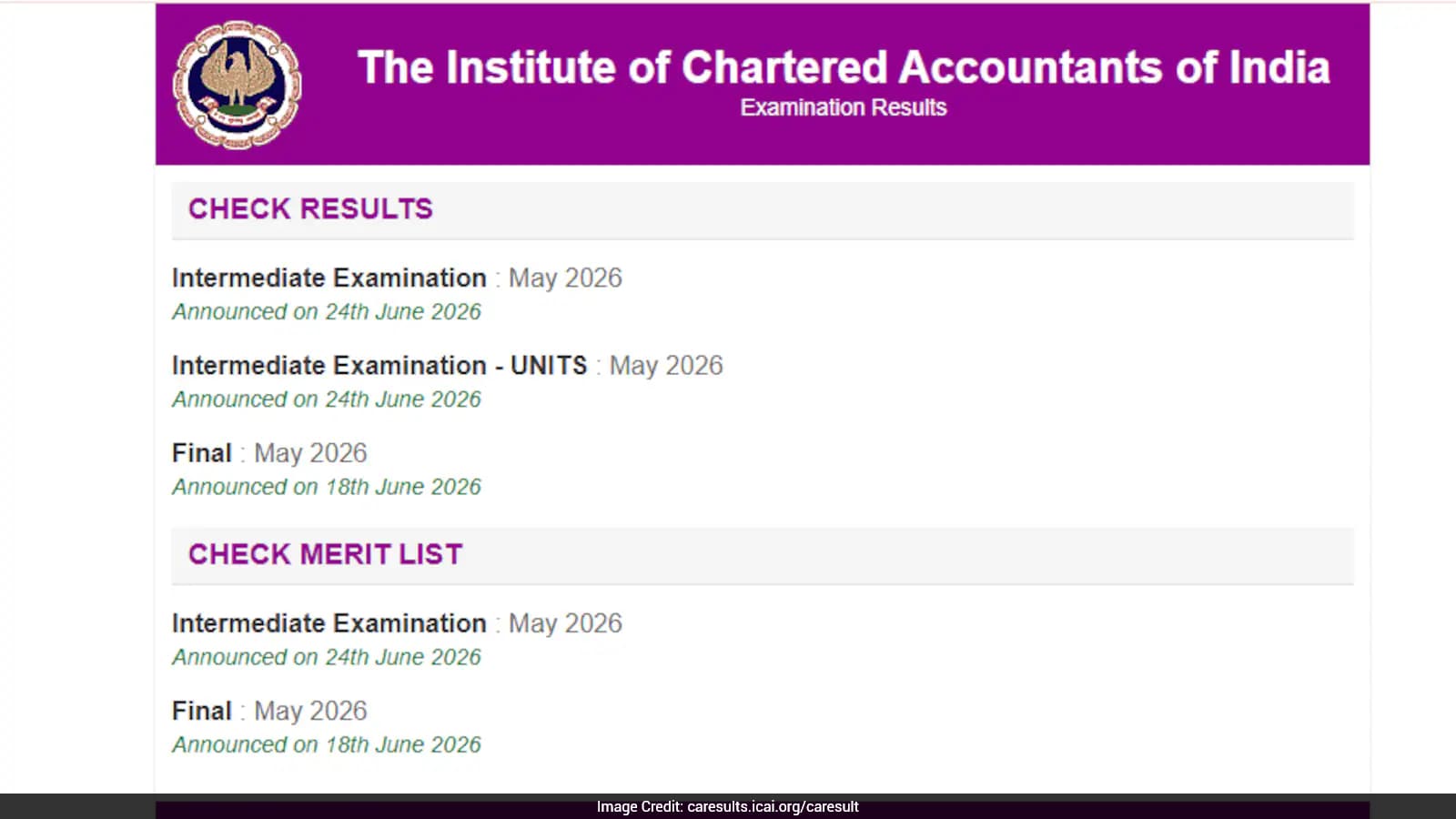ICAI CA Inter May 2026 Result Out: Group 2 Tops With 16.11% Pass Rate