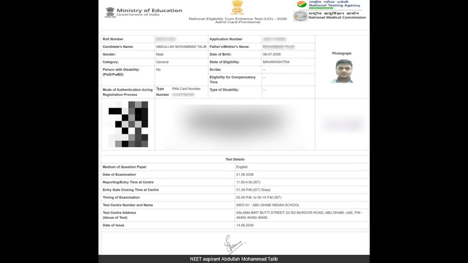 NEET UG Re-Exam 2026: After Abu Dhabi Centre Row, NTA Allots Nagpur Venue To NEET Candidate