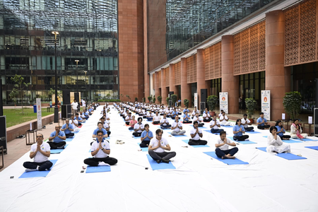 Ministries mark International Yoga Day with a special event