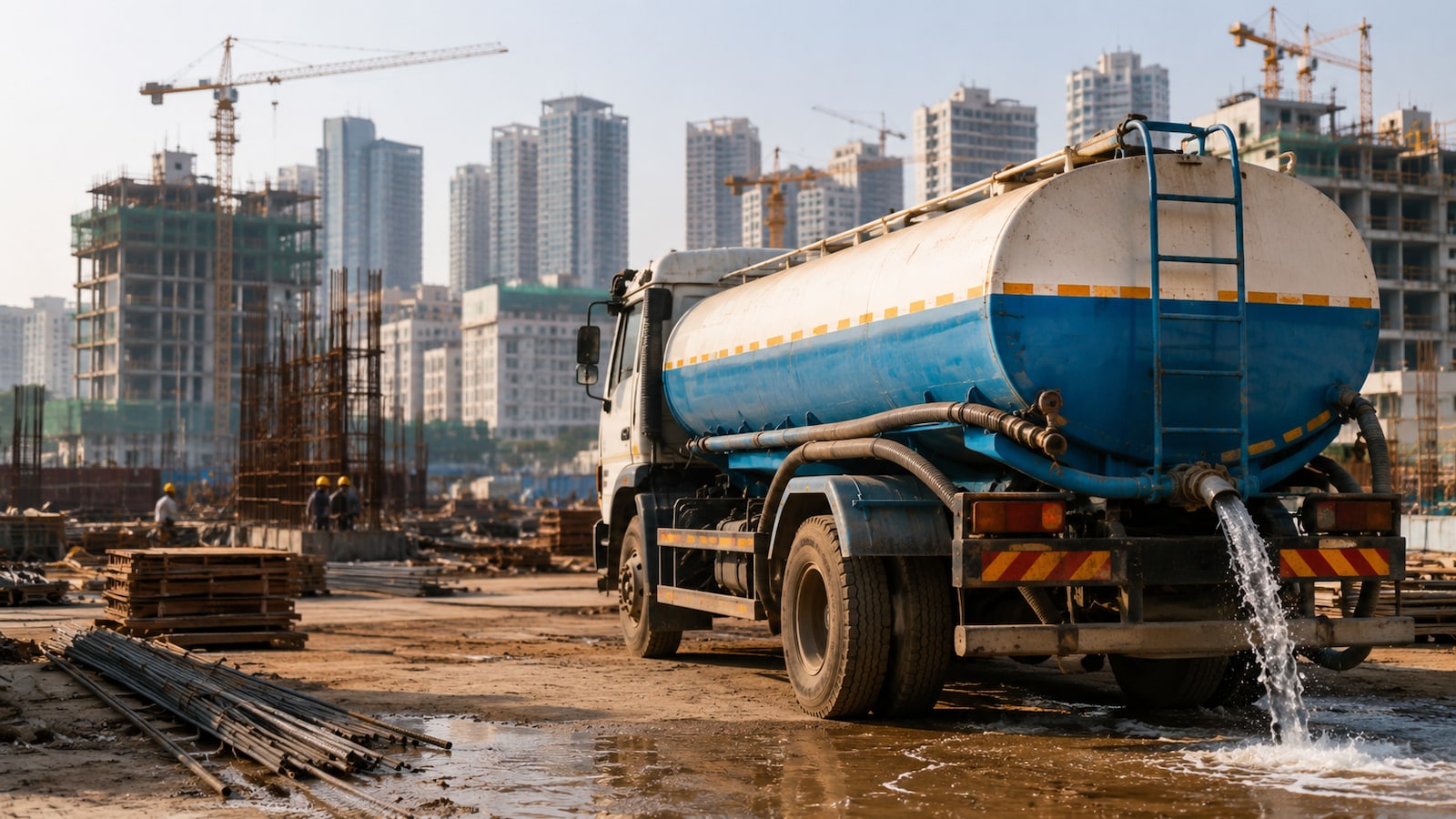 Tanker Costs Surge After BMC Water Cut Amid Delayed Monsoon, Pressuring Realty Sector