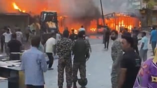 Massive Fire Burns Down 8 Shops In Jammu And Kashmir's Poonch District