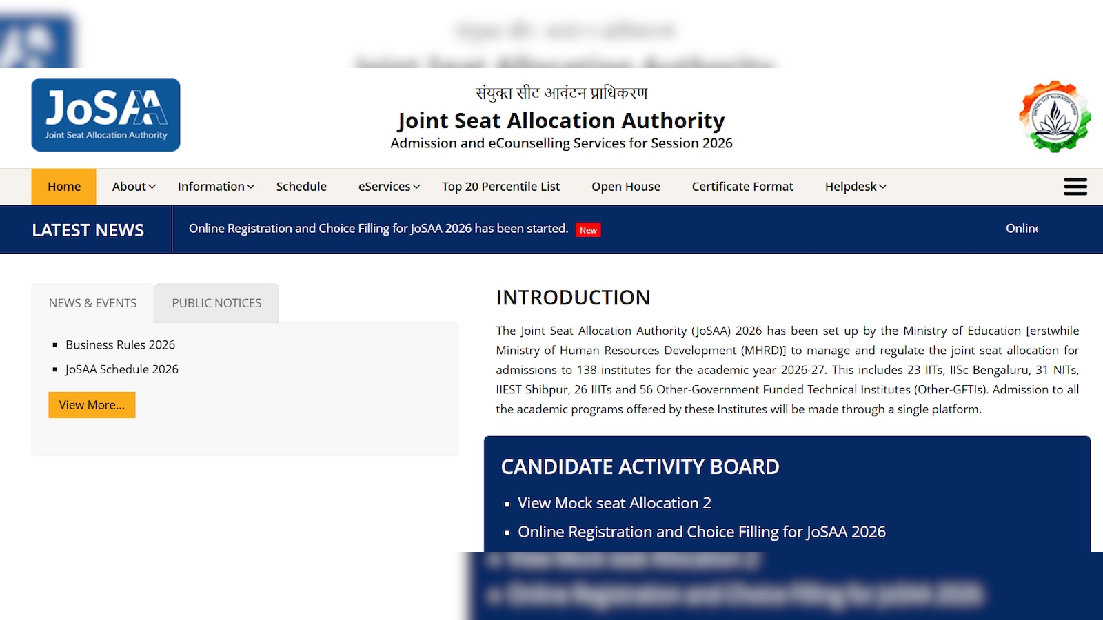 JoSAA 2026 Mock Seat Allotment 2 OUT; Check Direct Link And Choice Filling Last Date