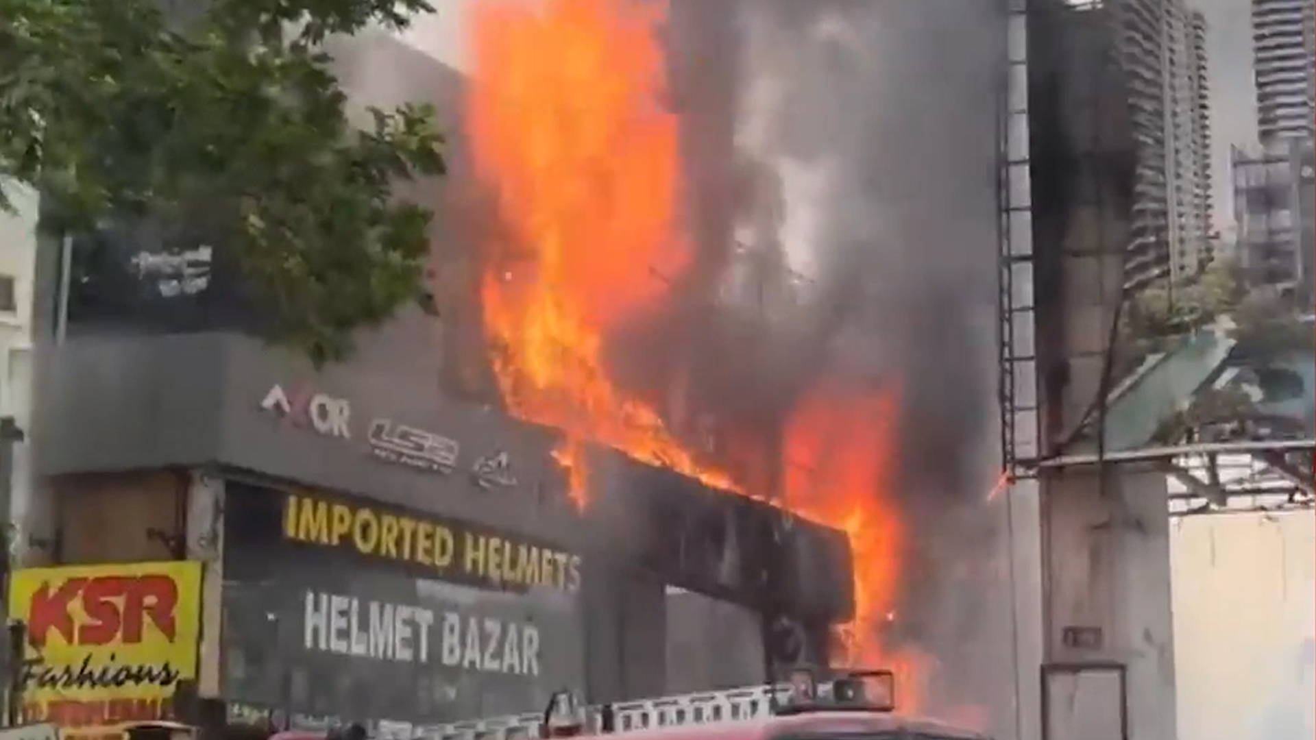 Fire Breaks Out In Electronics Market Area Of Hyderabad's Ameerpet